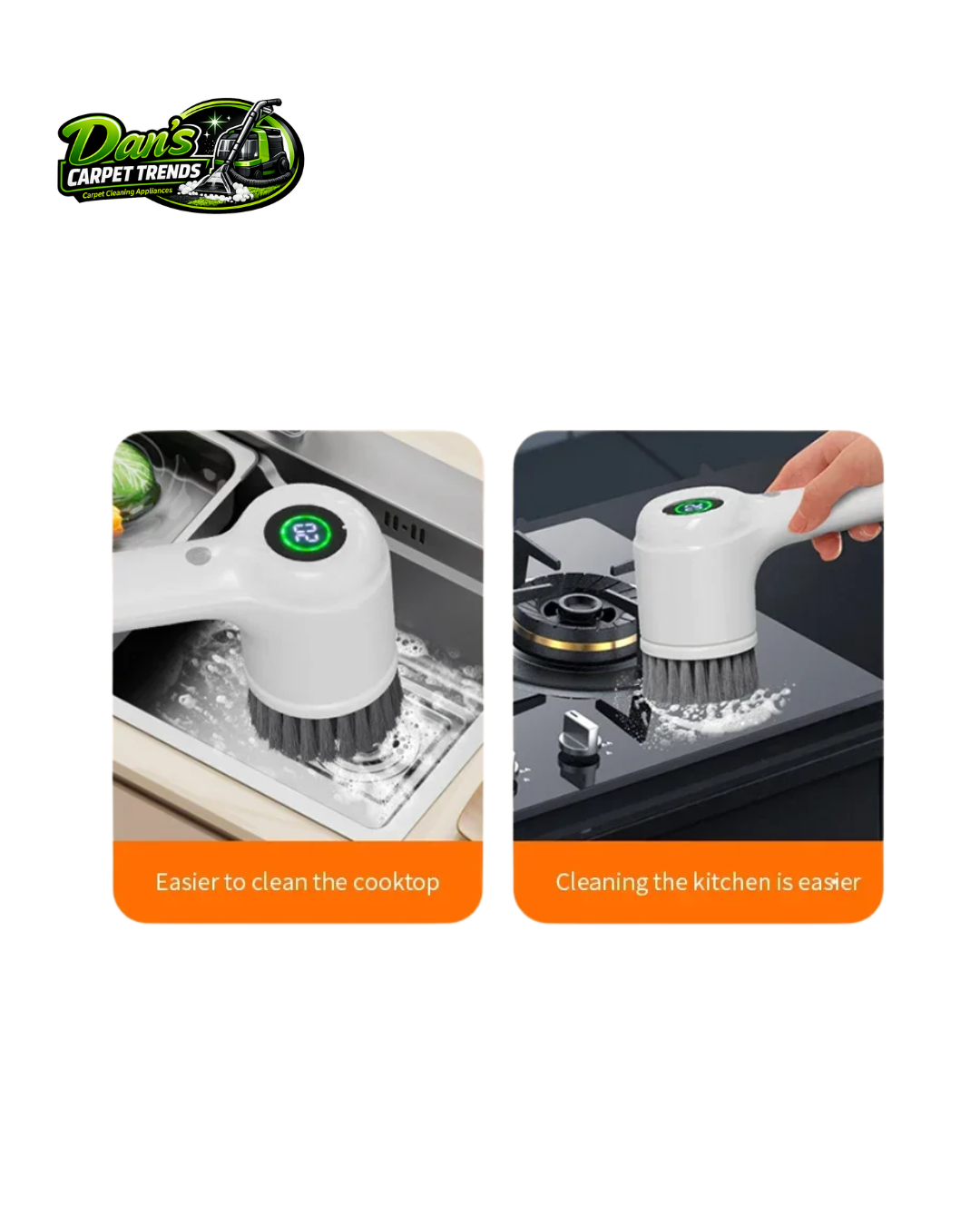 Dan's Carpet Trends rotating cleaning tool for shoe uppers and small surfaces