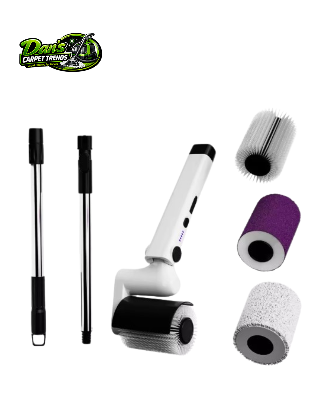 Dan's Carpet Trends cordless electric spin scrubber for bathroom and floor cleaning