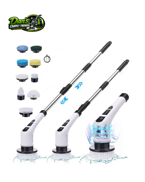 Dan's Carpet Trends 9 in 1 electric cleaning brush for bathroom and floor cleaning